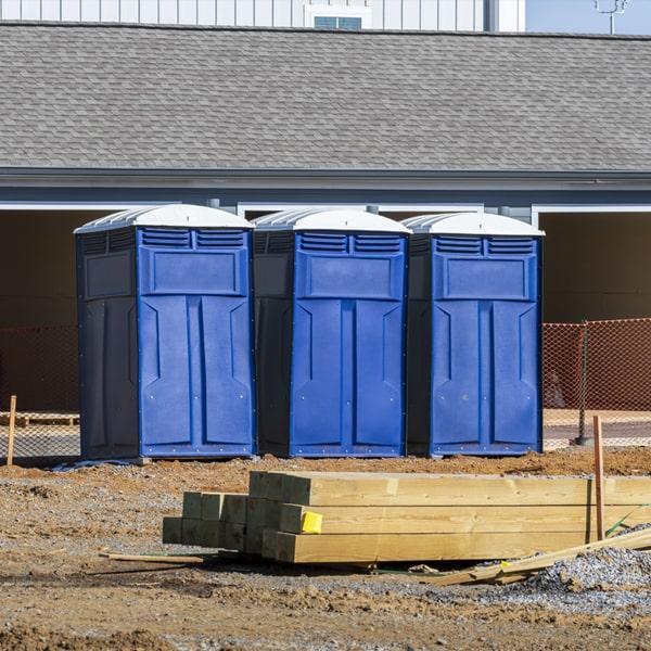 Heavy-duty construction site porta potty in Cleveland, Ohio